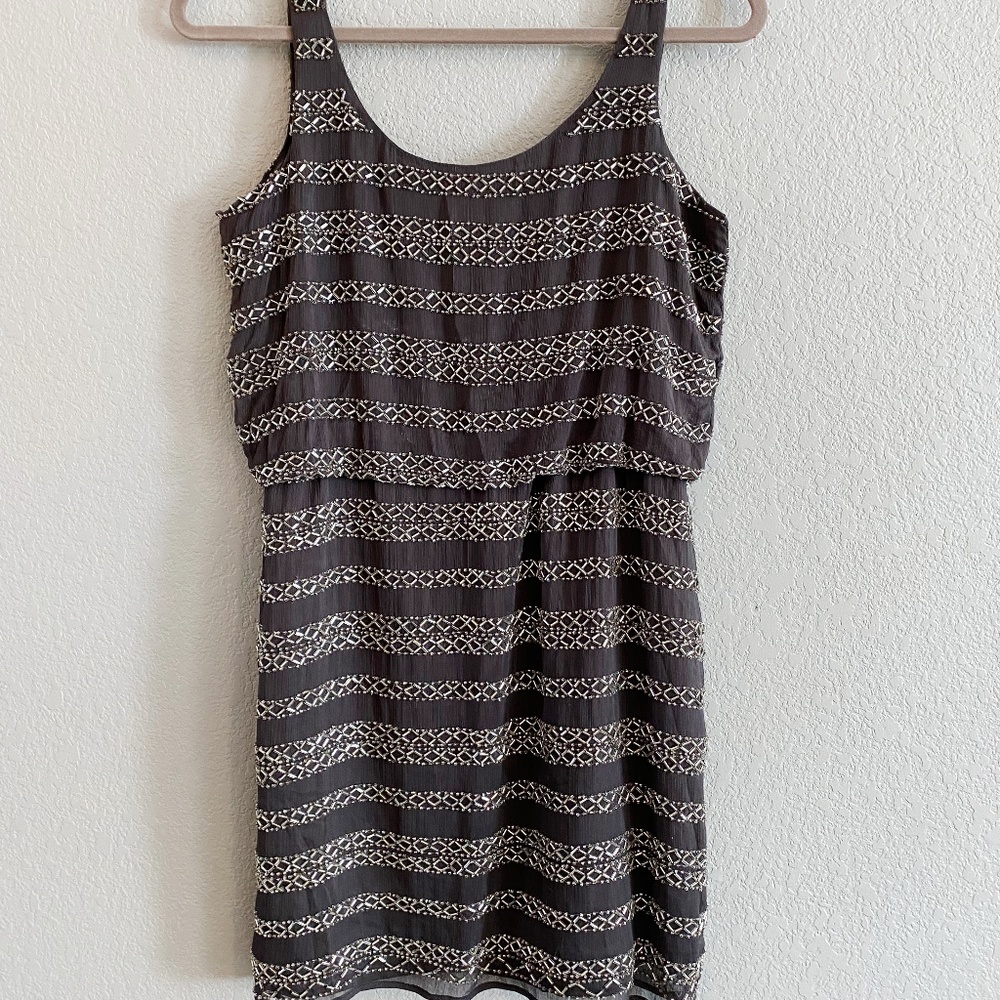 5/48 Silver Beaded Tank Dress